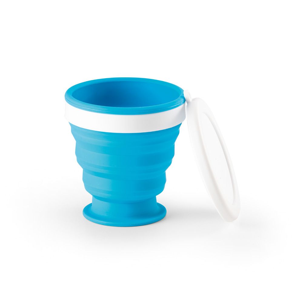4 Tazze Da Viaggio Pieghevoli In Silicone - 270 Ml - BPA Free - Set Colorato (Arancione, Viola, Blu, Rosa) Per Campeggio E Ufficio