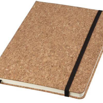 Block-notes in sughero A5 Napa. Block-notes in formato A5 con copertina in sughero ed elastico e nastro neri