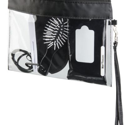 Pochette per make-up con zip in poliestere