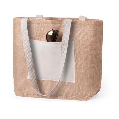 SHANTI. Sacchetto Borsa shopper ecologica in juta (360 g/m²)