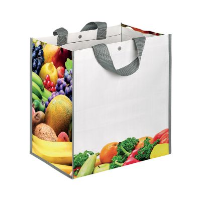 BORSA SHOPPING CON SOFFIETTO FRUTTA E VERDURA