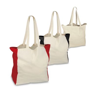 Borsa shopper con tracolla in cotone, 110 g/m²