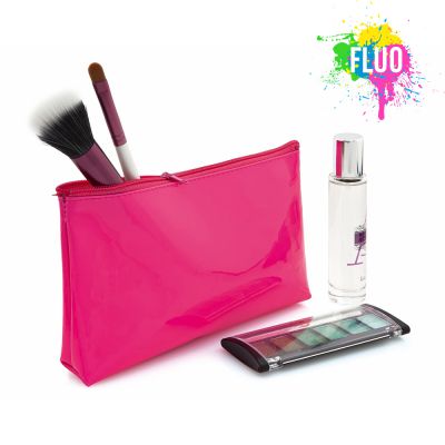 Pochette con cerniera colori fluorescenti in pvc