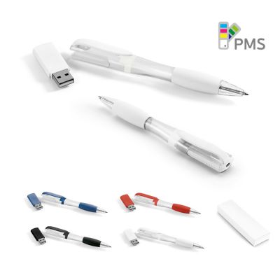 Chiavetta USB fino a 32GB in pelle artificiale con moschettone