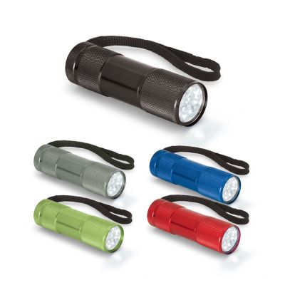 SEVAL Torcia LED in metallo con 3 LED e cinturino in tessuto