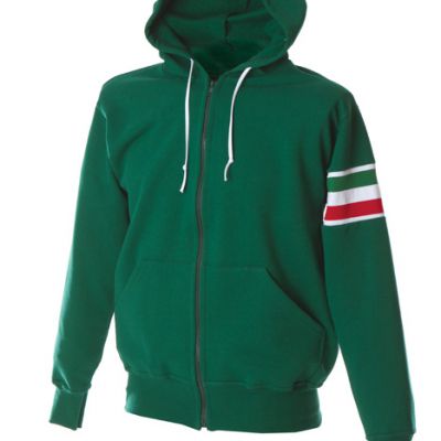 Felpa made in Italy 100% cotone - Cappuccio con cordini bianchi Verona