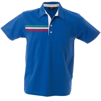 Polo manica lunga Savona cotone pique con tricolore