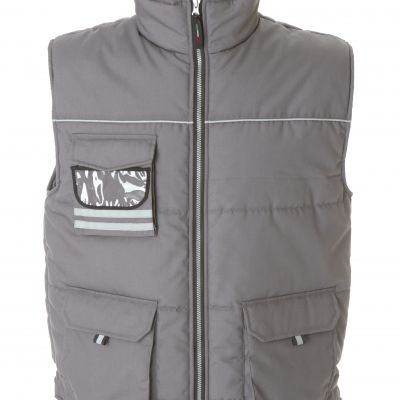 Gilet imbottito grat britain con portabadge