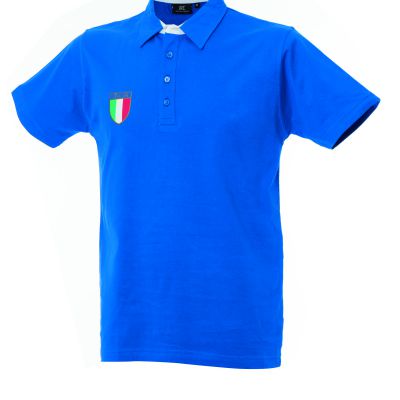 Polo manica lunga Savona cotone pique con tricolore