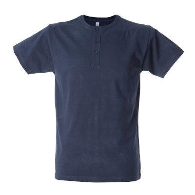 T-shirt malaga manica corta girocollo - 100% cotone pettinato - Colletto basso h cm 1.2