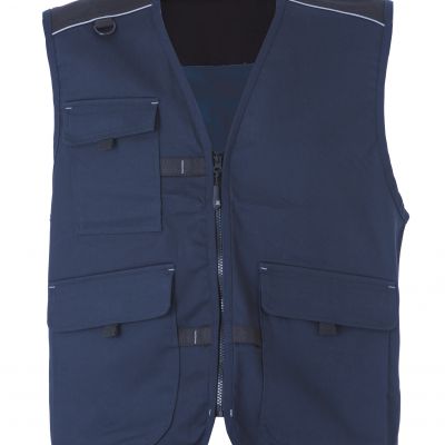 Gilet imbottito Glasgow portabadge profili rifrangenti