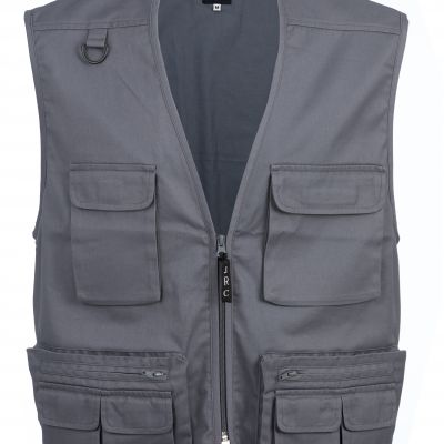 Gilet in pile con collo a lupetto zip lunga