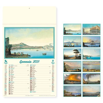 Calendario illustrato fonadali marini del mondo 12 fogli mensile carta patinata