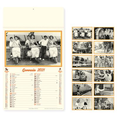 Calendario 4 Stagioni illustrato 12 fogli mensile carta patinata