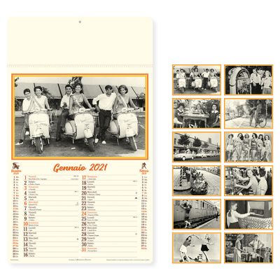 Calendario illustrato Citta D'Italia 12 fogli mensile carta patinata
