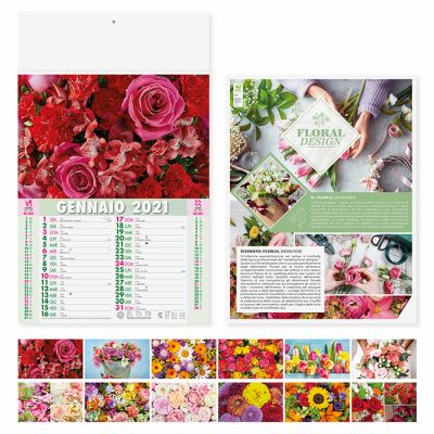 Calendario illustrato pane e pasta 12 fogli mensile carta patinata