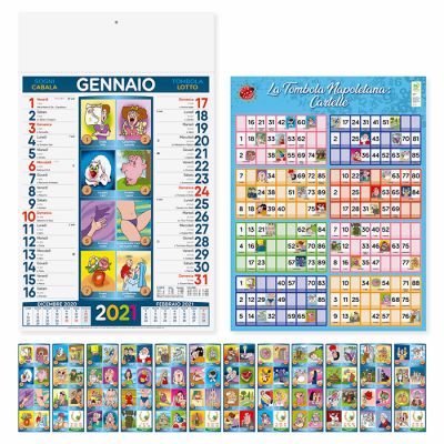 Calendario illustrato Bambini mensile 12 fogli carta patinata