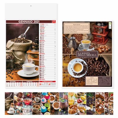 Calendario illustrato Paesaggi mensile 12 fogli carta patinata