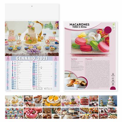 Calendario illustrato Citta D'Italia 12 fogli mensile carta patinata