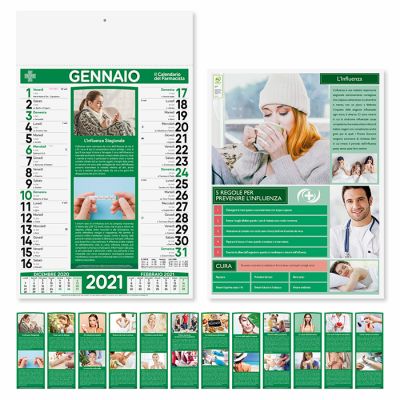 Calendario illustrato favole 12 fogli mensile carta patinata