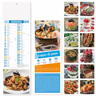 Calendario olandese silhouette multicolor 12 fogli mensile