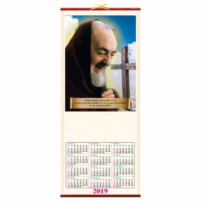 Calendario in canna Papa Francesco  32*75