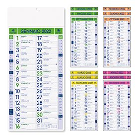 Calendario olandese medio 12 fogli carta patinata testata termosaldata