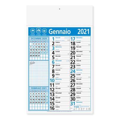 Calendario olandese mensile 12 fogli shaded