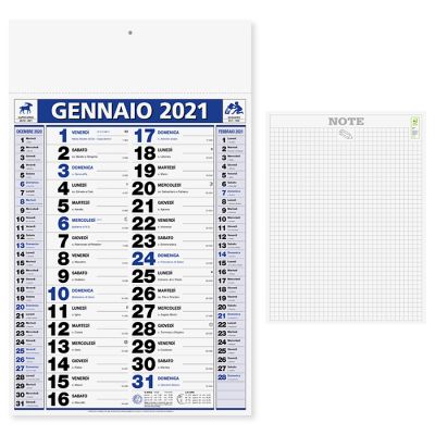 Calendario olandese medio 12 fogli carta patinata testata termosaldata