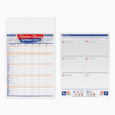 Calendario olandese color mensile 12 fogli carta patinata