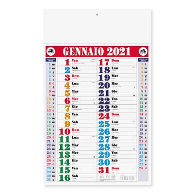 Calendario olandese notes mensile 12 fogli carta patinata