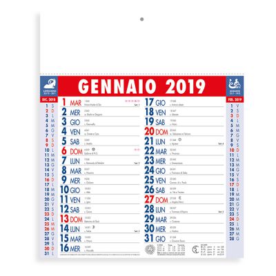 Calendario olandese classico 12 fogli carta patinata
