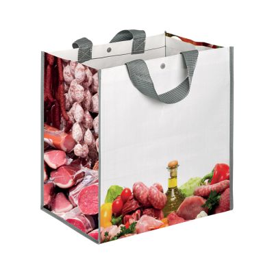 BORSA SHOPPING CON SOFFIETTO CARNI E SALUMI