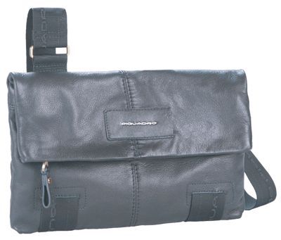 Borsa donna due manici Piquadro in nylon e pelle cm 44,5x32x11