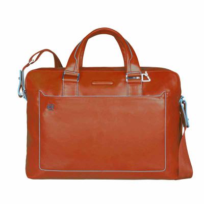 Borsa donna due manici Piquadro in nylon e pelle cm 44,5x32x11